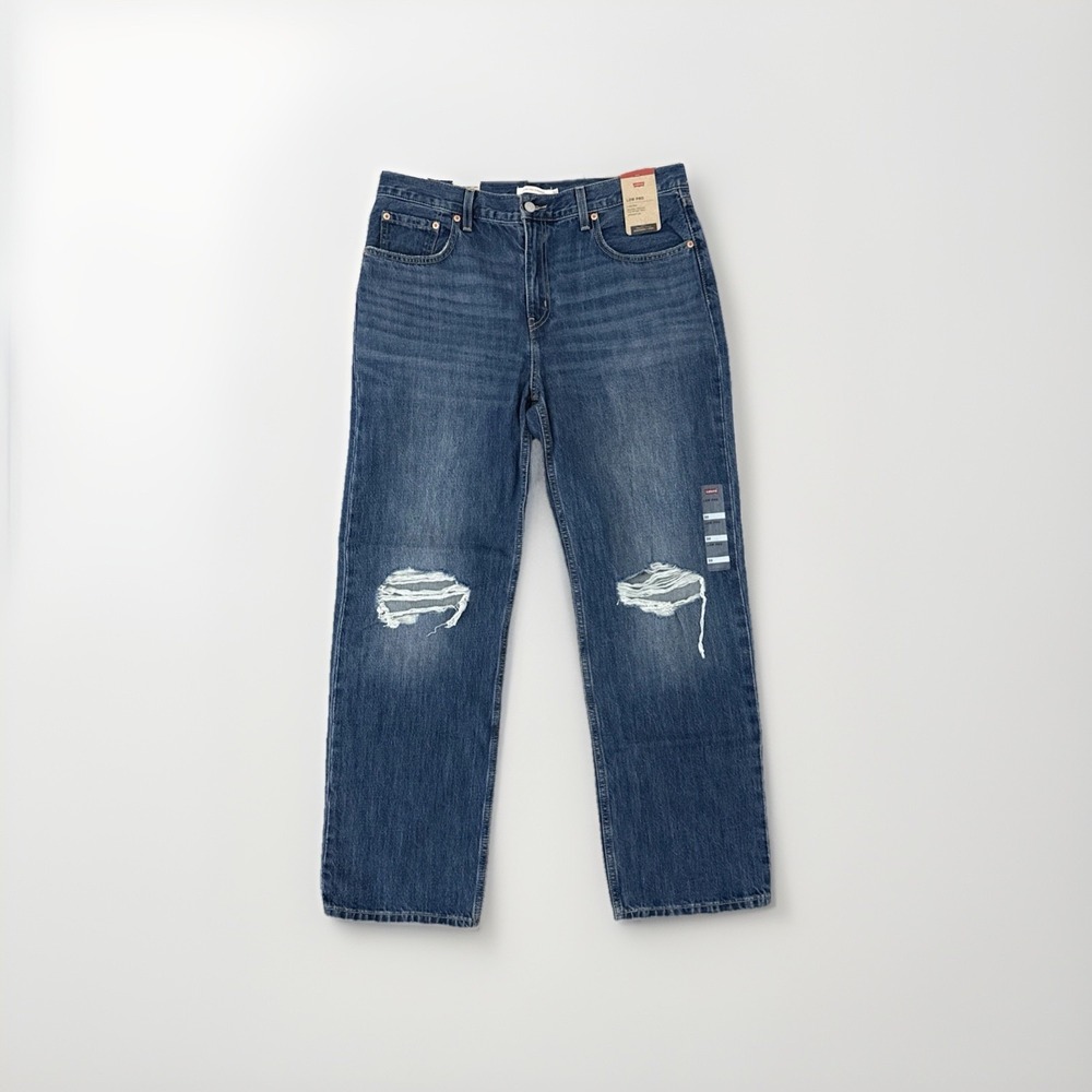 Levi's Women's Mid-Rise Low Pro Straight Jeans Breathe Out Size 32